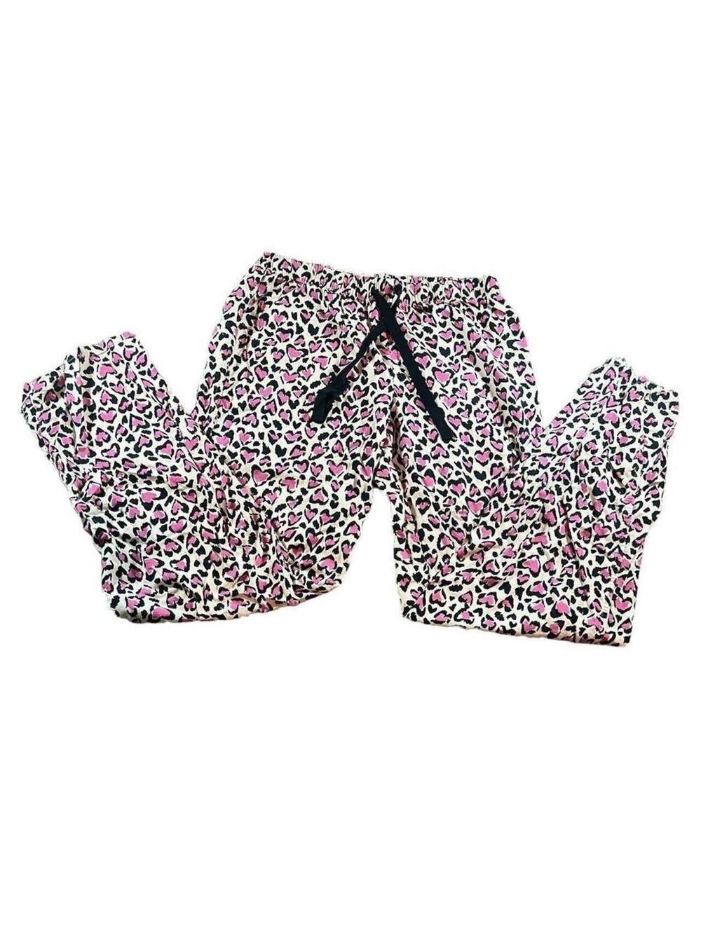 Victorias Secret Leopard Heart Print Sleep Pants